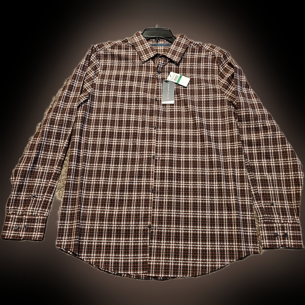 Perry Ellis Men's Dress Shirt size Large